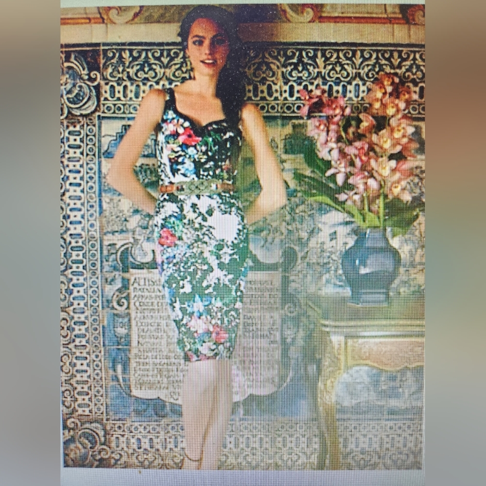 Anthropologie leifnotes Chroma Shadow Floral dress size 0